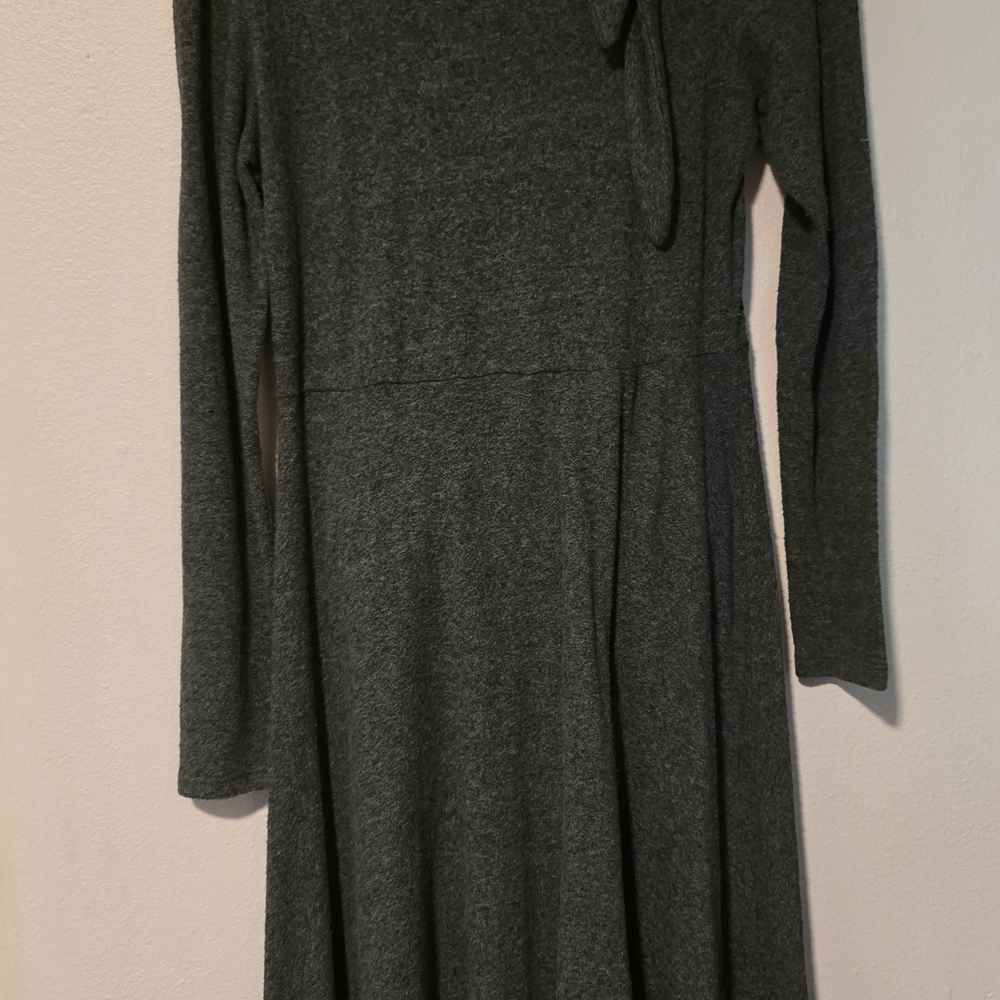 Elegant Dark Gray Long Sleeve Dress